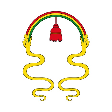 The banner of the Inca (and of the Tawantinsuyu), who was the intermediary between the Hanaqpacha and the Kaypacha, the human and the divine. The Inca's means of communication was the rainbow, represented on the royal banner.