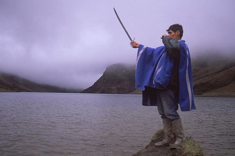 Curandero at Laguna Shimbre, one of the Las Huaringas lagoons.