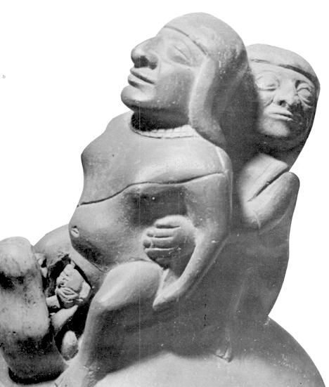 Mochica ceramic of an assisted delivery.