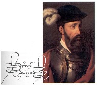 Pizarro, by Felipe Guaman Poma de Ayala (right).