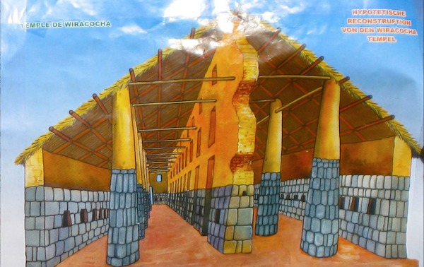 Artist's rendition of a reconstructed temple.