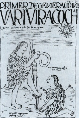Wari Wiracocharuna, by Felipe Guaman Poma de Ayala.