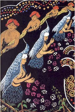 Warmi murayas (foreground) with puka-chukchas behind them.