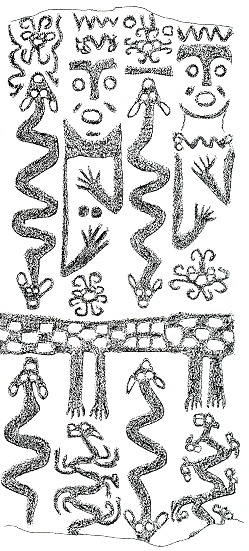 The Yaya-Mama stela which gave the religion its name.